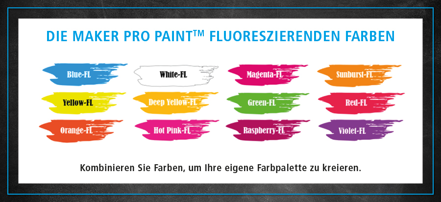 Kaupo Marker Pro Paint™ Fluoreszierende Farben Farbpalette